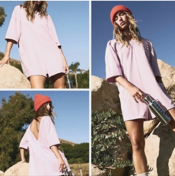 NWOT FP Movement Hot Shot Tee Romper in Light Purple/Lavender Fog Size XS - Picture 2 of 6